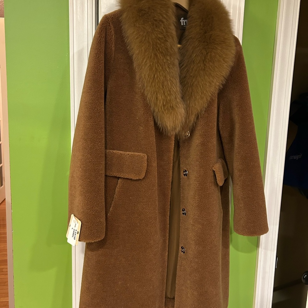 Brown Fur Collar Coat